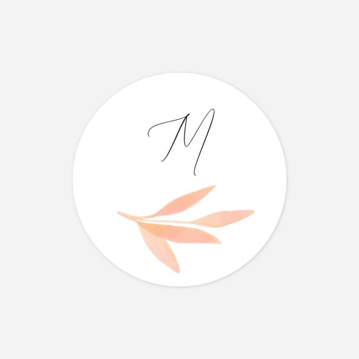 Aufkleber (Gastgeschenk) Zarte Blätter