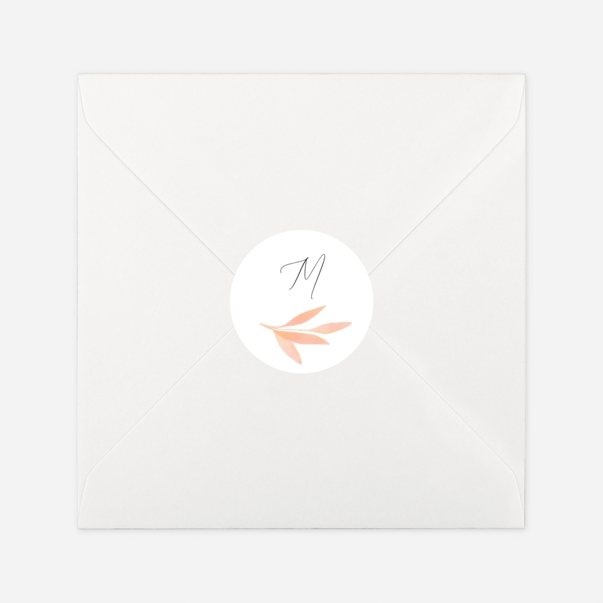 Aufkleber (Gastgeschenk) Zarte Blätter