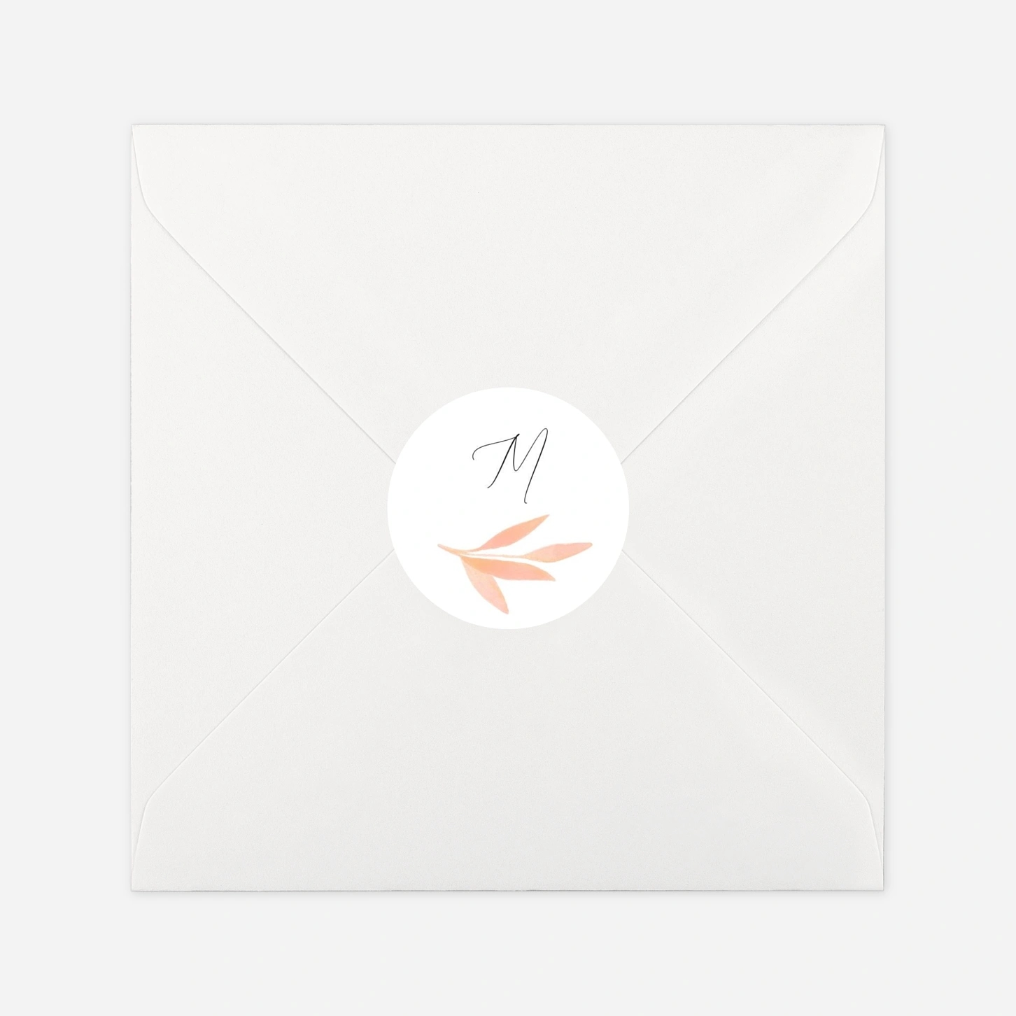 Aufkleber (Gastgeschenk) Zarte Blätter