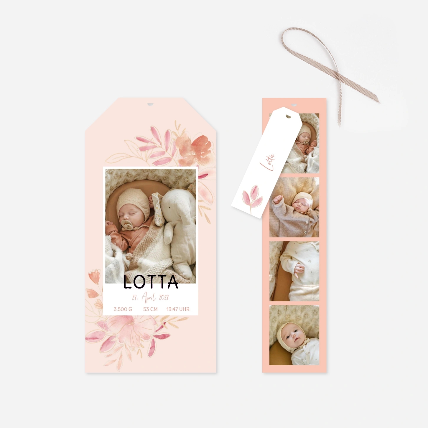 Geburtskarte Blütenwiege