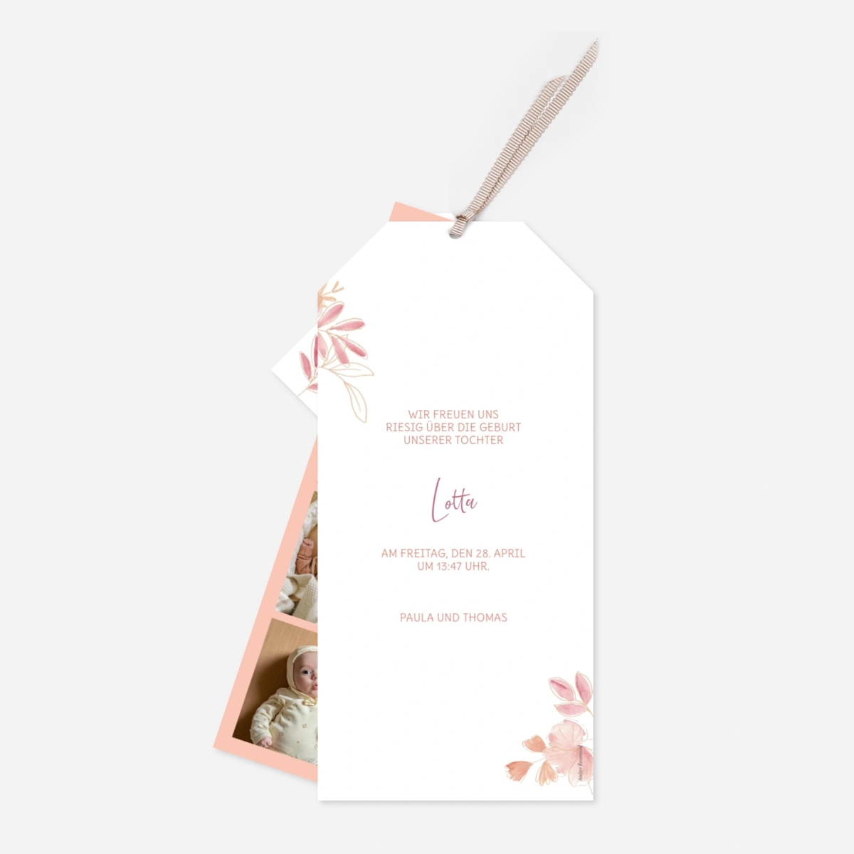 Geburtskarte Blütenwiege