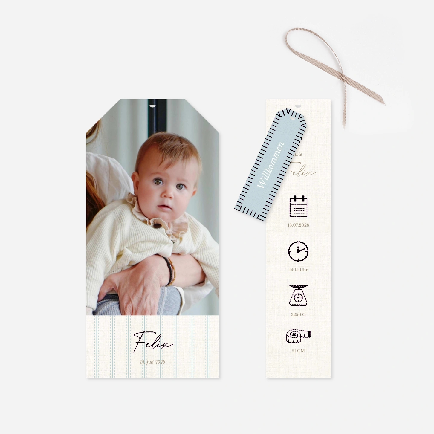 Geburtskarte Zart gewebt