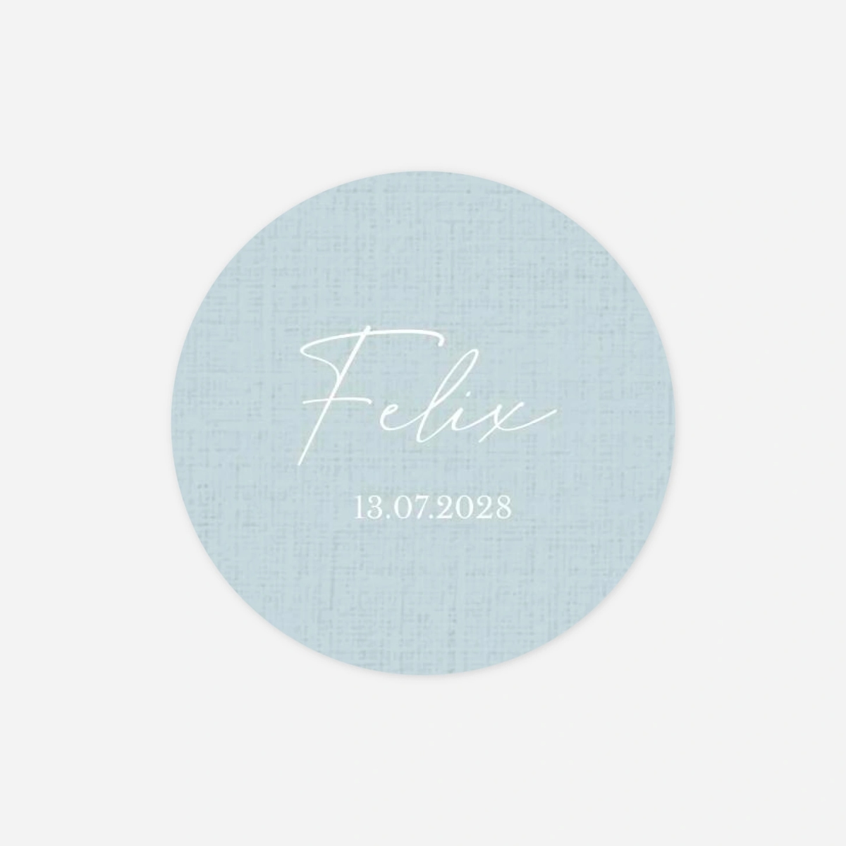 Aufkleber (Gastgeschenk) Zart gewebt