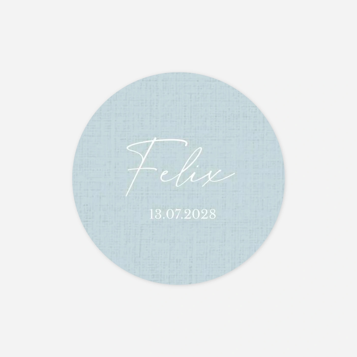 Aufkleber (Gastgeschenk) Zart gewebt