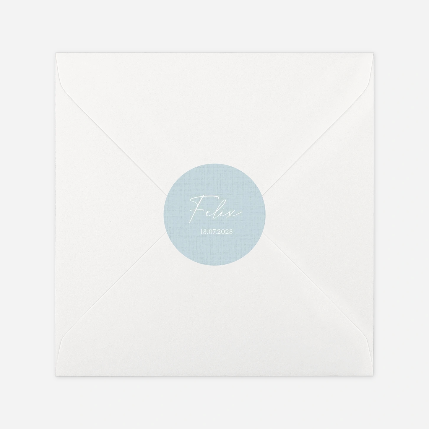 Aufkleber (Gastgeschenk) Zart gewebt