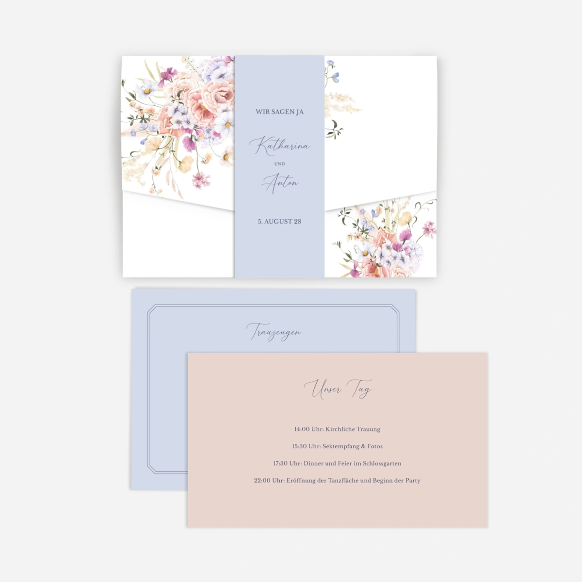 Hochzeitseinladung Blütenreigen