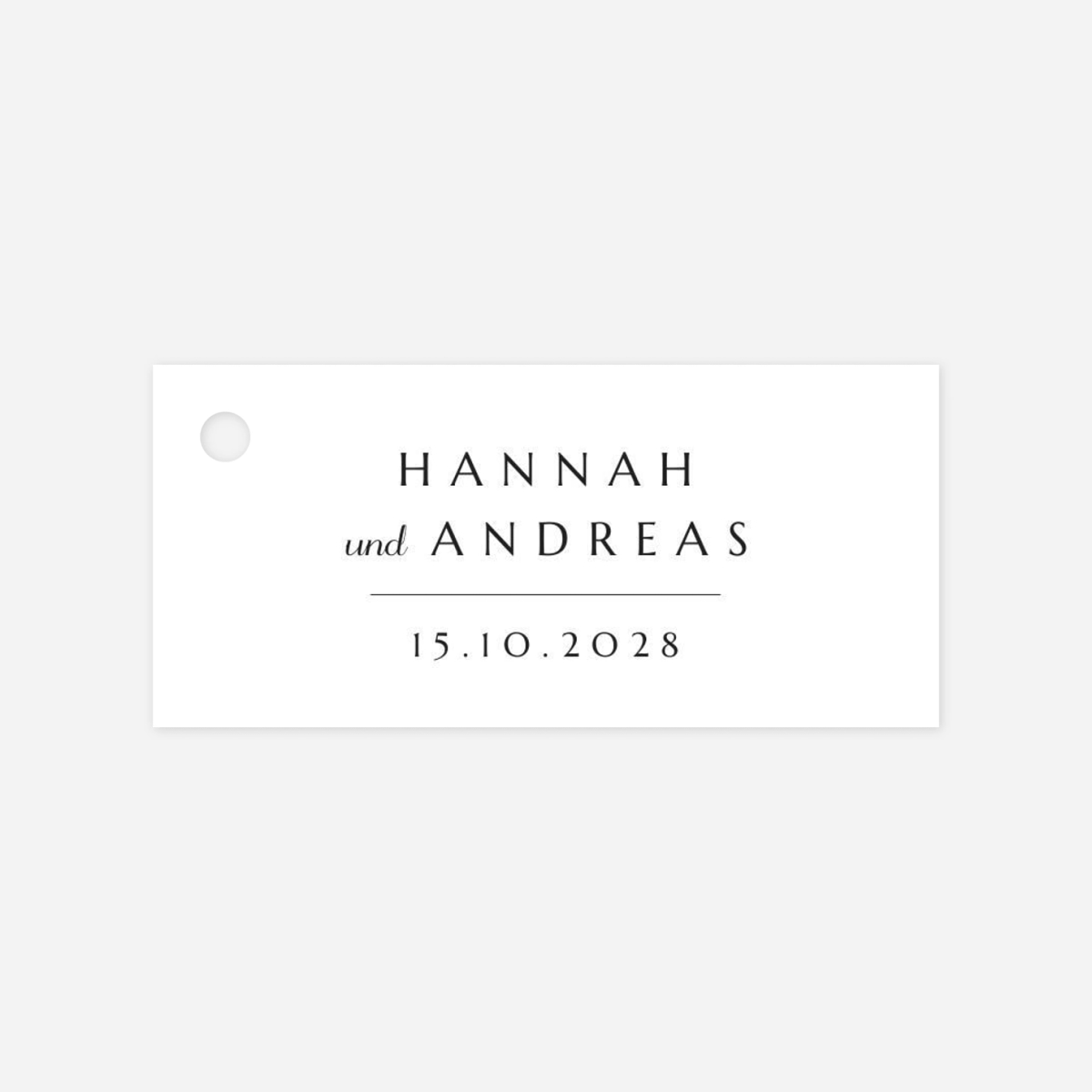 Anhänger Hochzeit Zartes Laubwerk