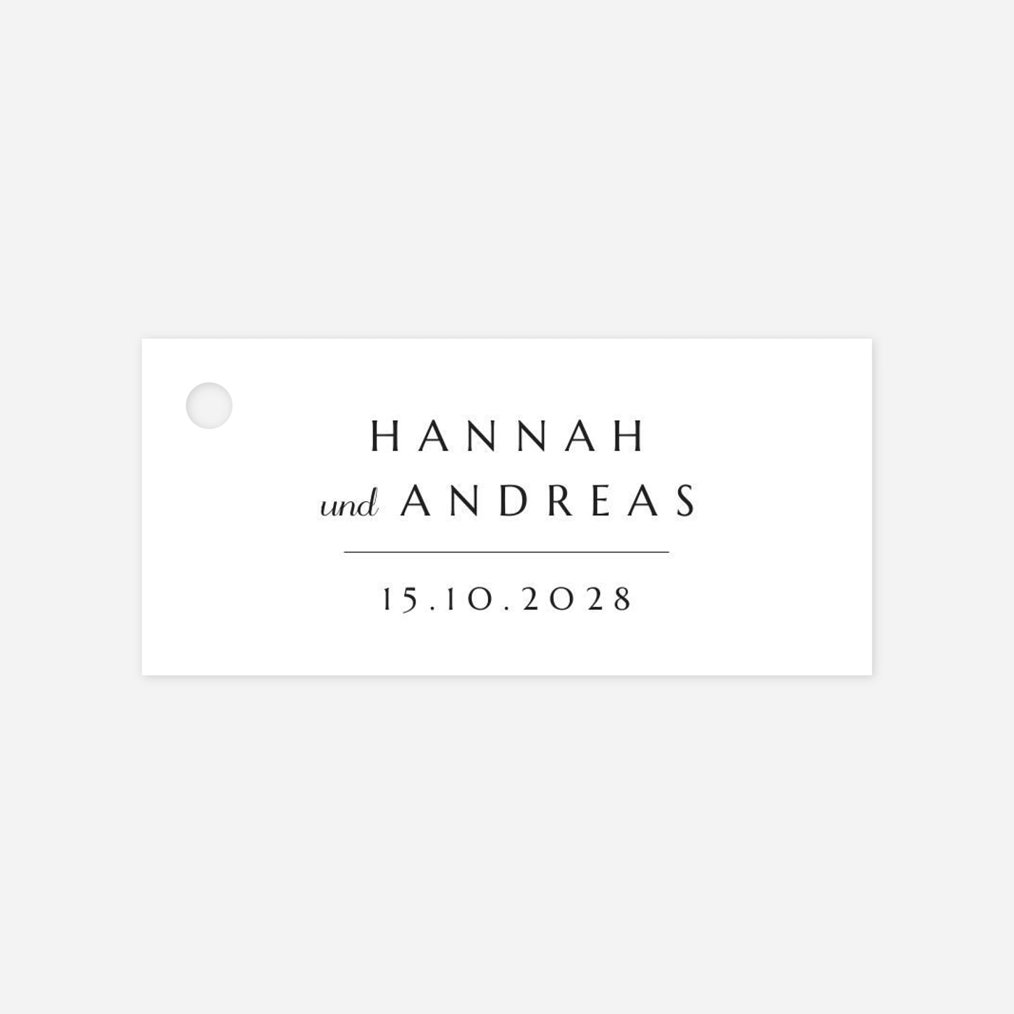 Anhänger Hochzeit Zartes Laubwerk