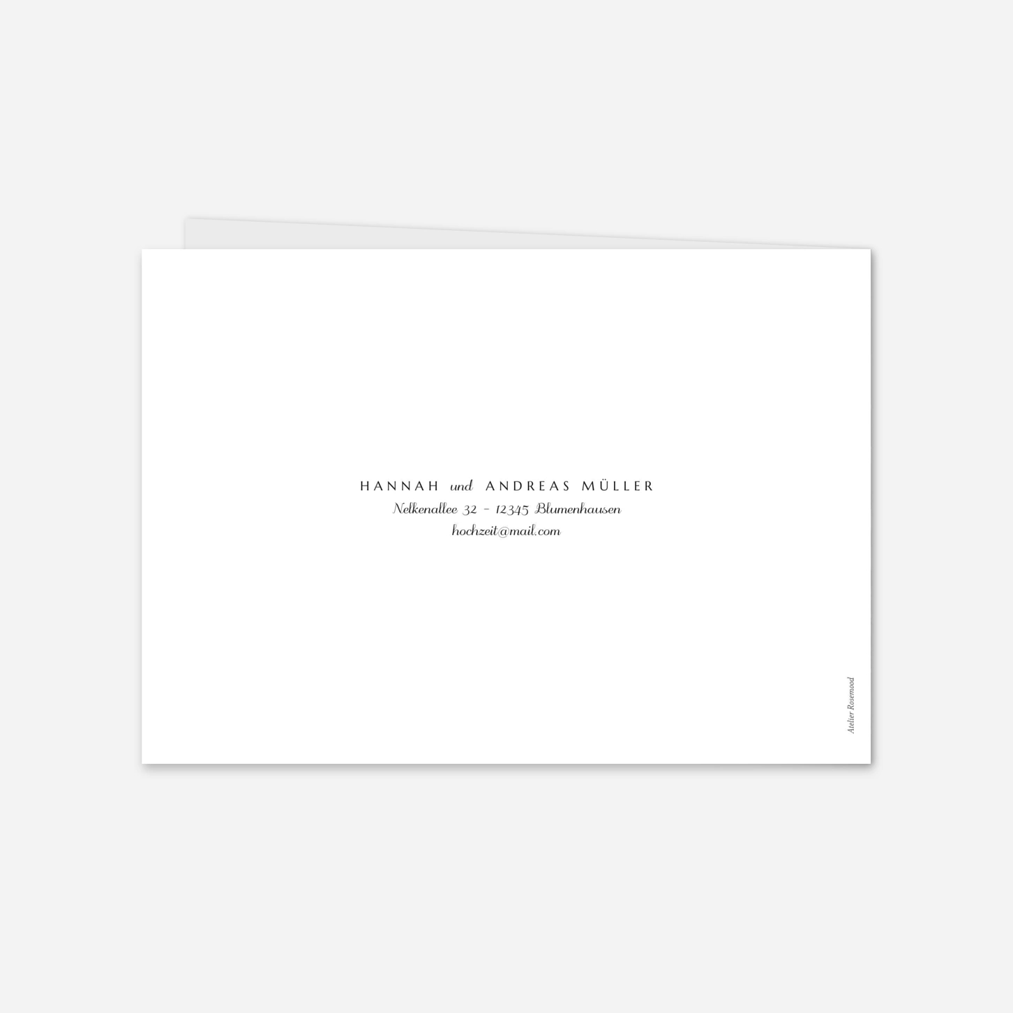 Dankeskarte Hochzeit Zartes Laubwerk