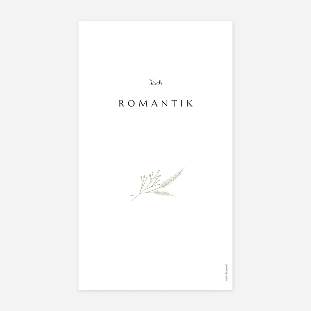 Tischkarten Hochzeit Zartes Laubwerk