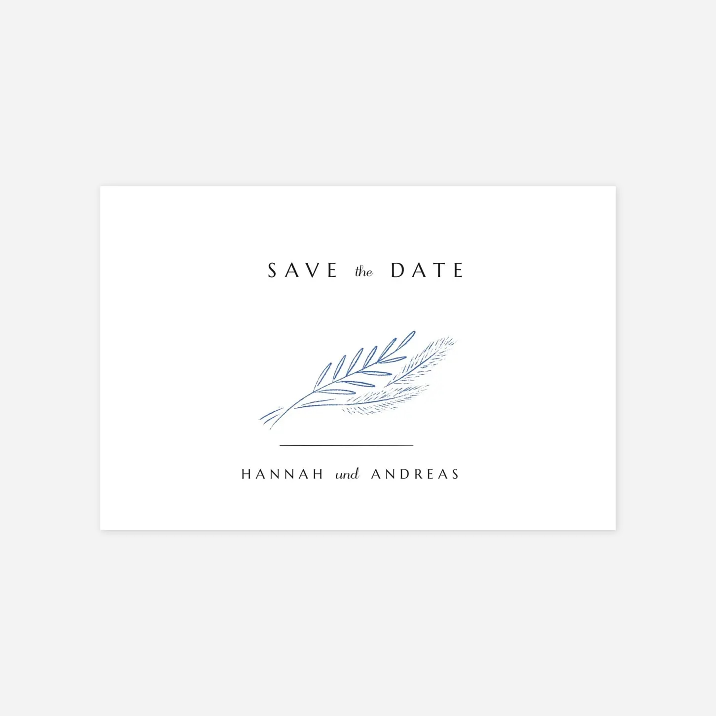 Save-the-Date Karte Zartes Laubwerk