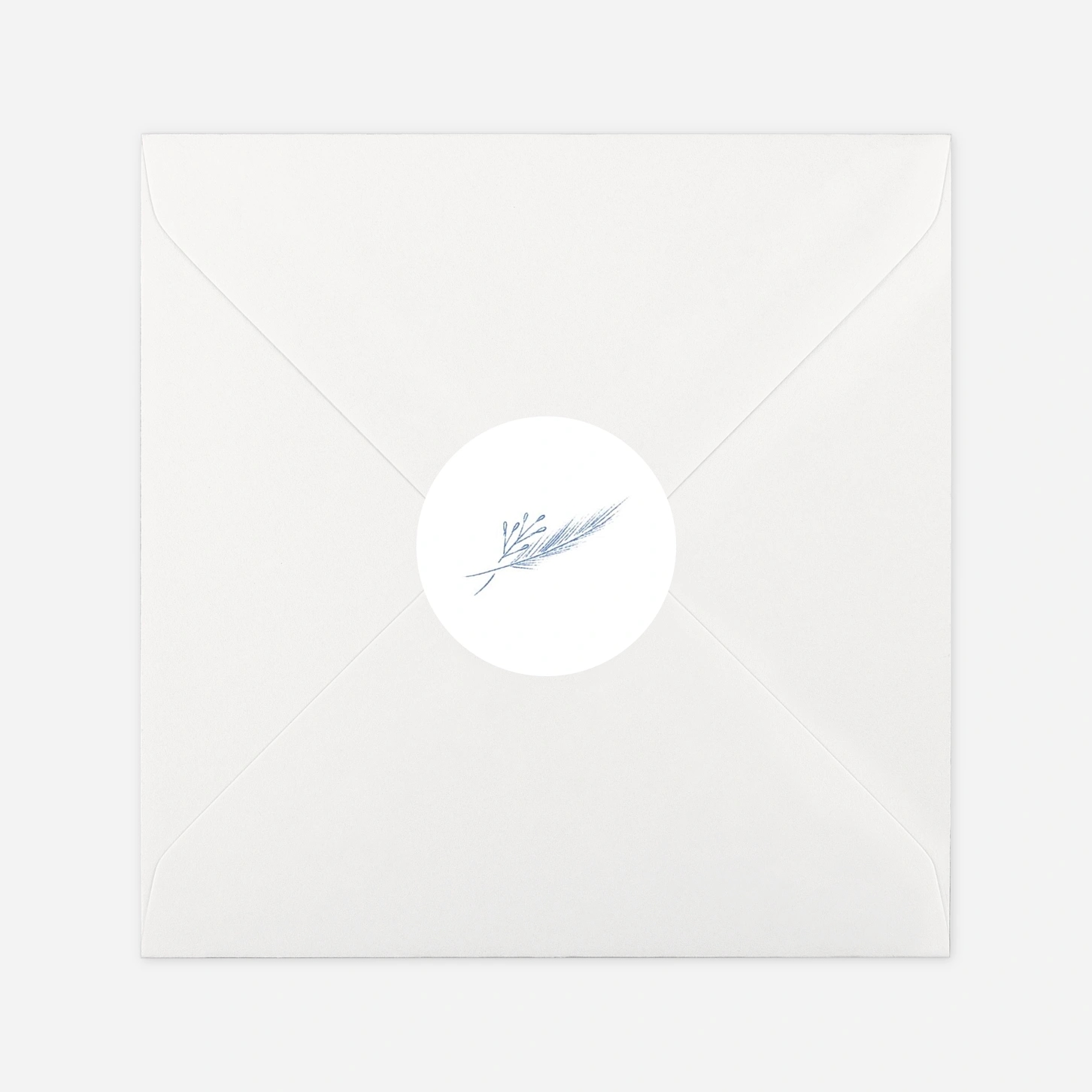 Geschenkaufkleber Hochzeit Zartes Laubwerk