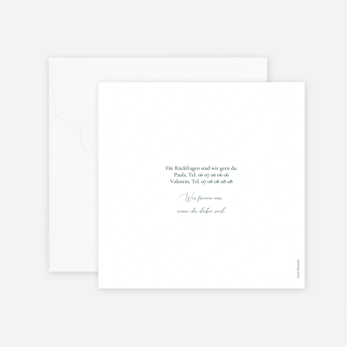 Hochzeitseinladung Zarte Ranken