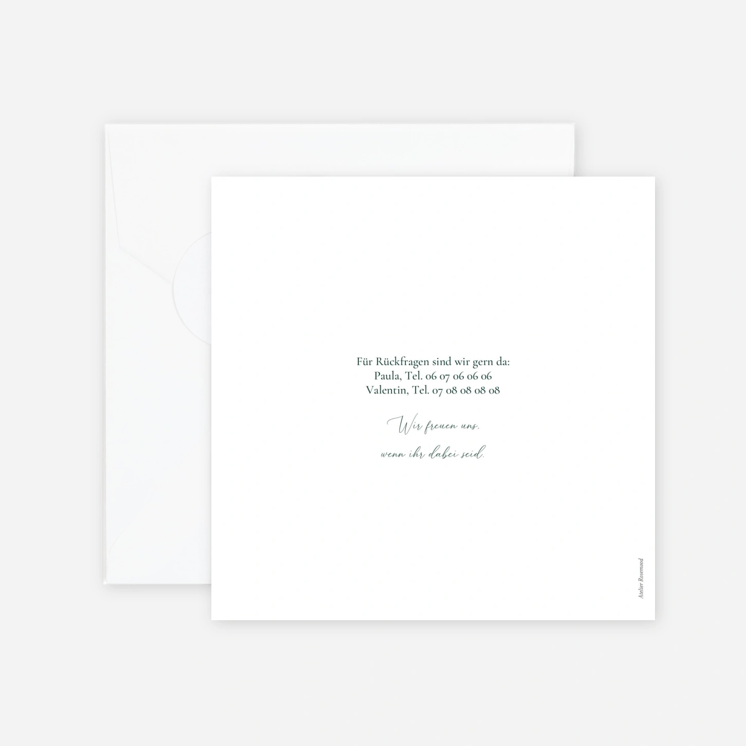 Hochzeitseinladung Zarte Ranken