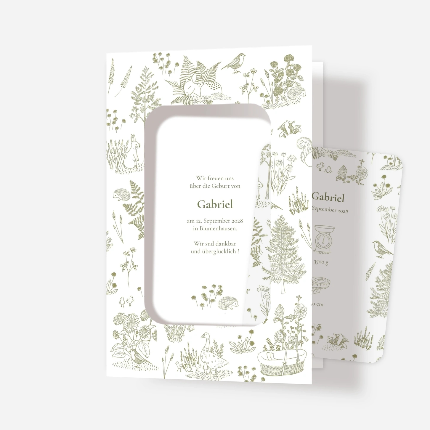 Geburtskarte Zartes Reh