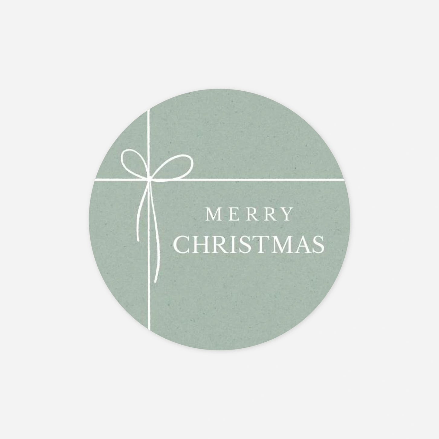 Geschenkaufkleber Weihnachten Zarte Schleife