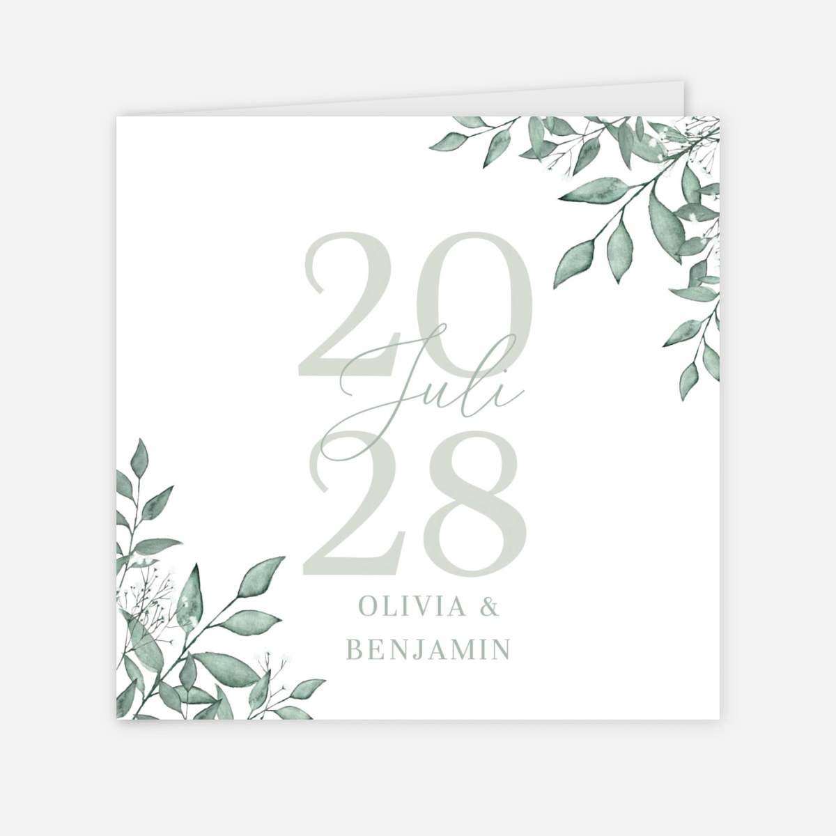 Hochzeitseinladung Zarter Salbei