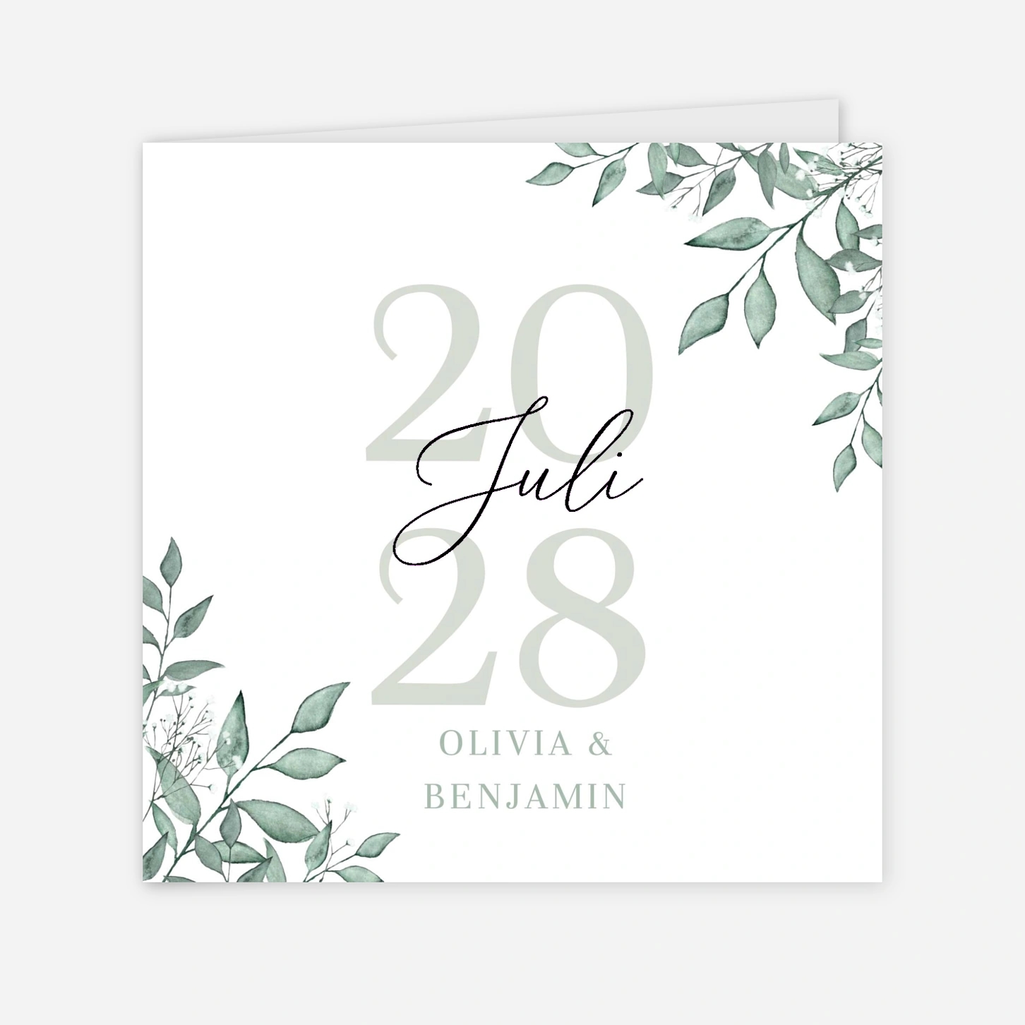 Hochzeitseinladung Zarter Salbei