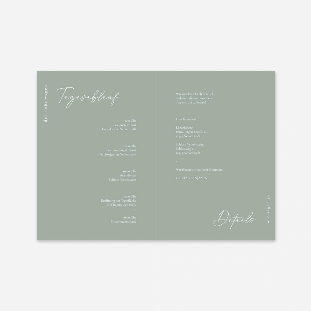 Hochzeitseinladung Sanfte Verbundenheit