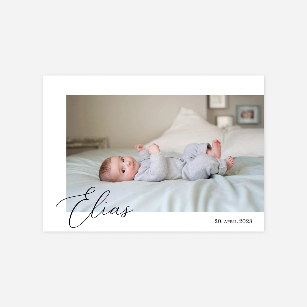 Geburtskarte Feine Handschrift