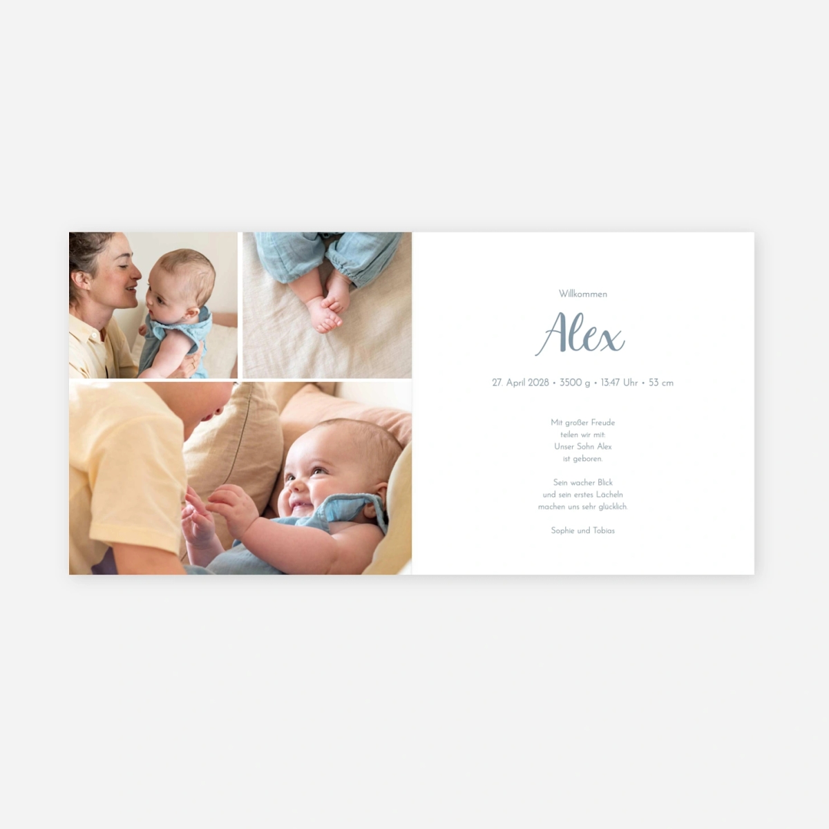 Geburtskarte Kleiner Sternenregen