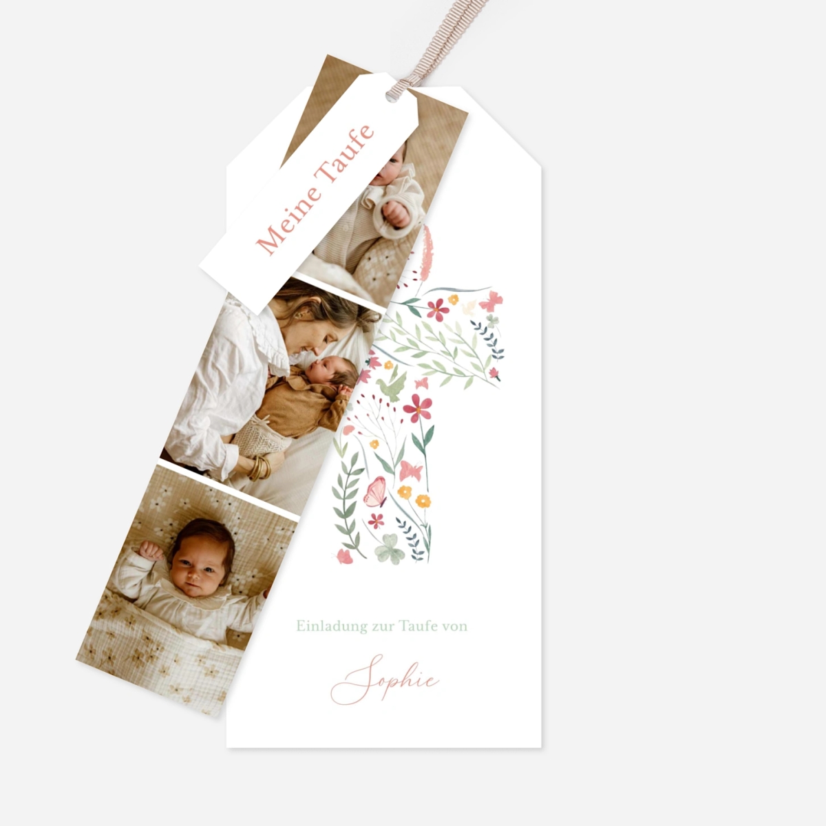 Taufeinladung Kleine Blüte