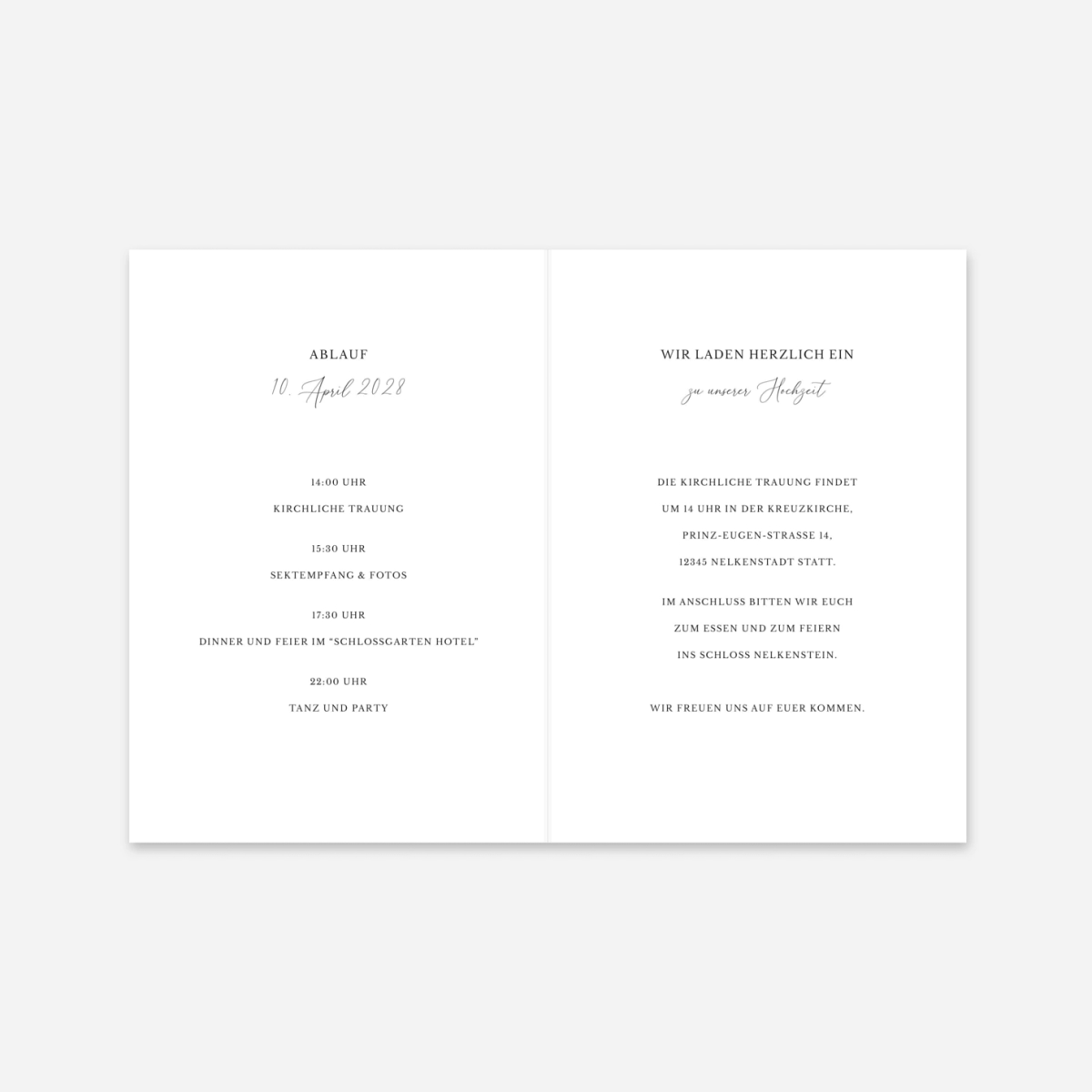 Hochzeitseinladung Familienbund