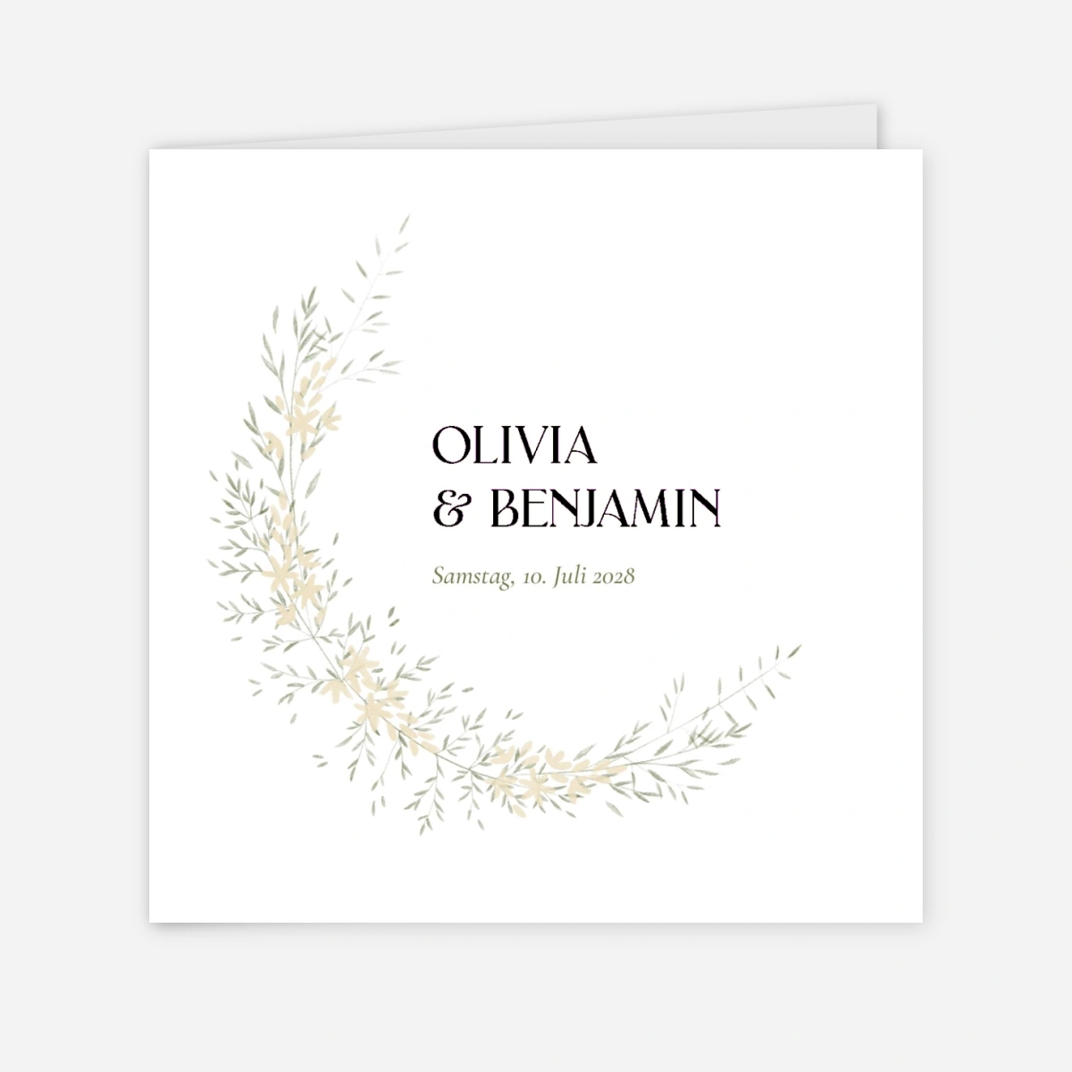 Hochzeitseinladung Zarte Blüten