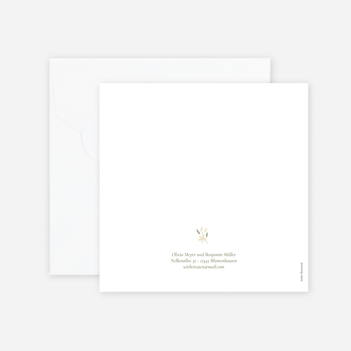 Hochzeitseinladung Zarte Blüten