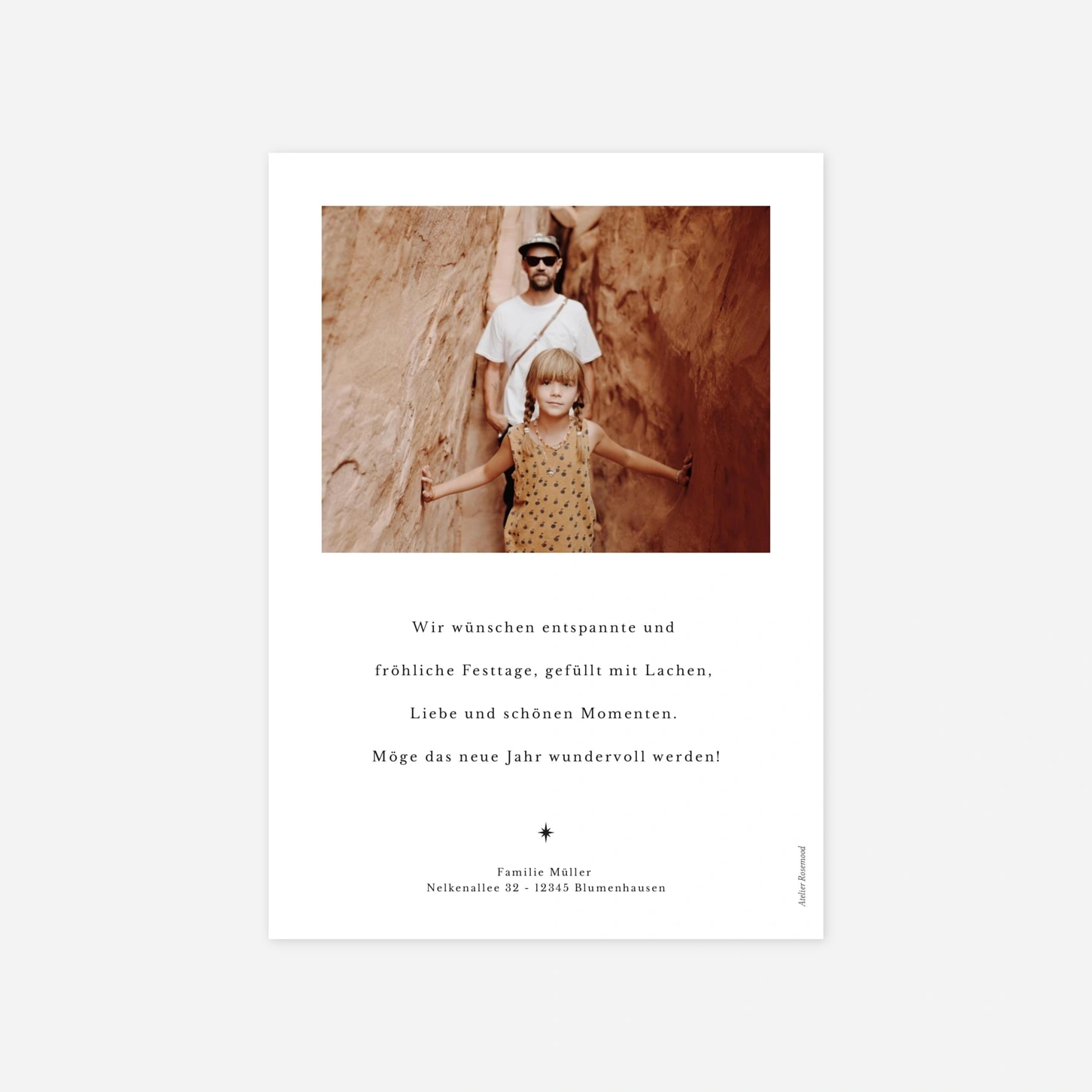 Weihnachtskarte Zeit der Freude