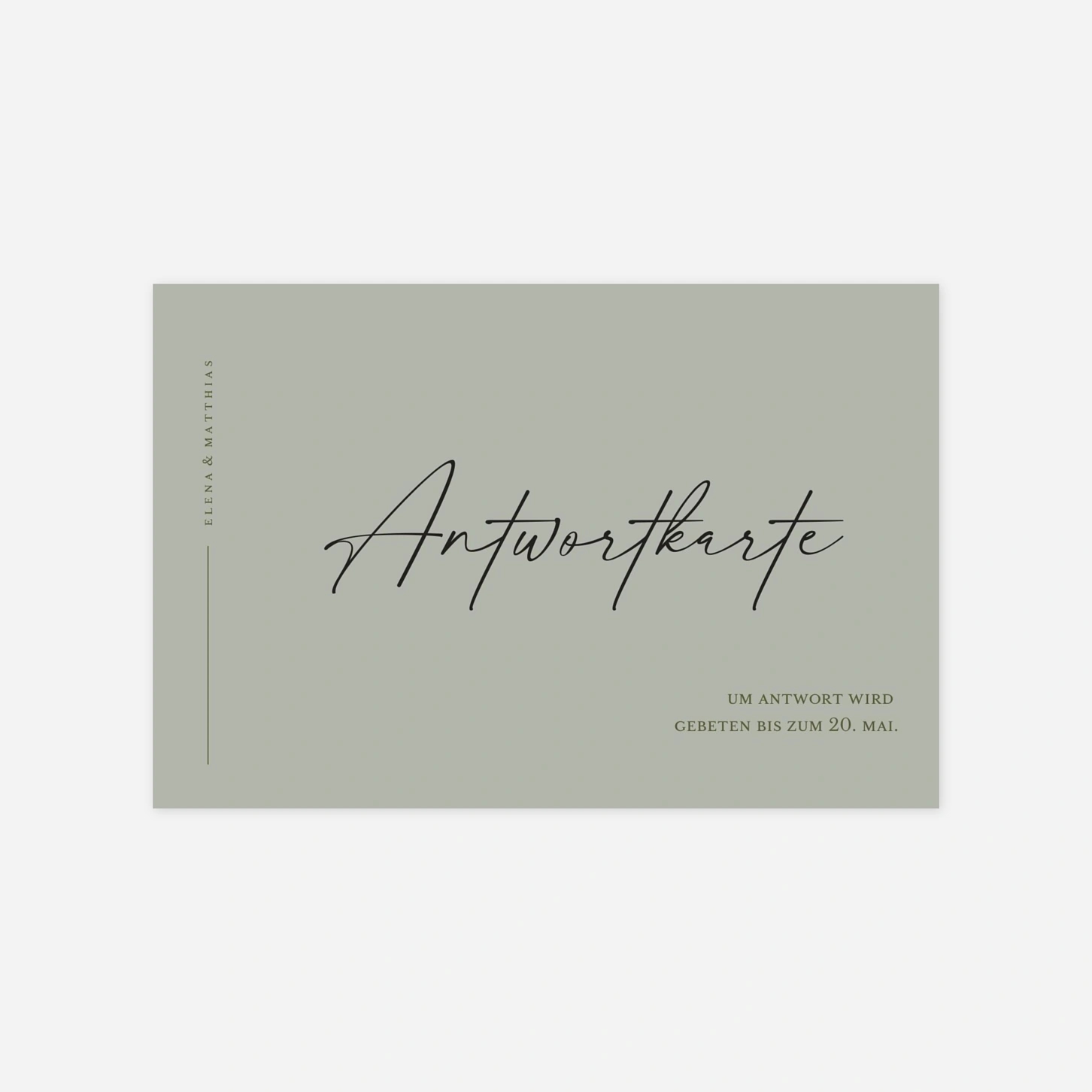 Antwortkarte Hochzeit Zeitlose Eleganz