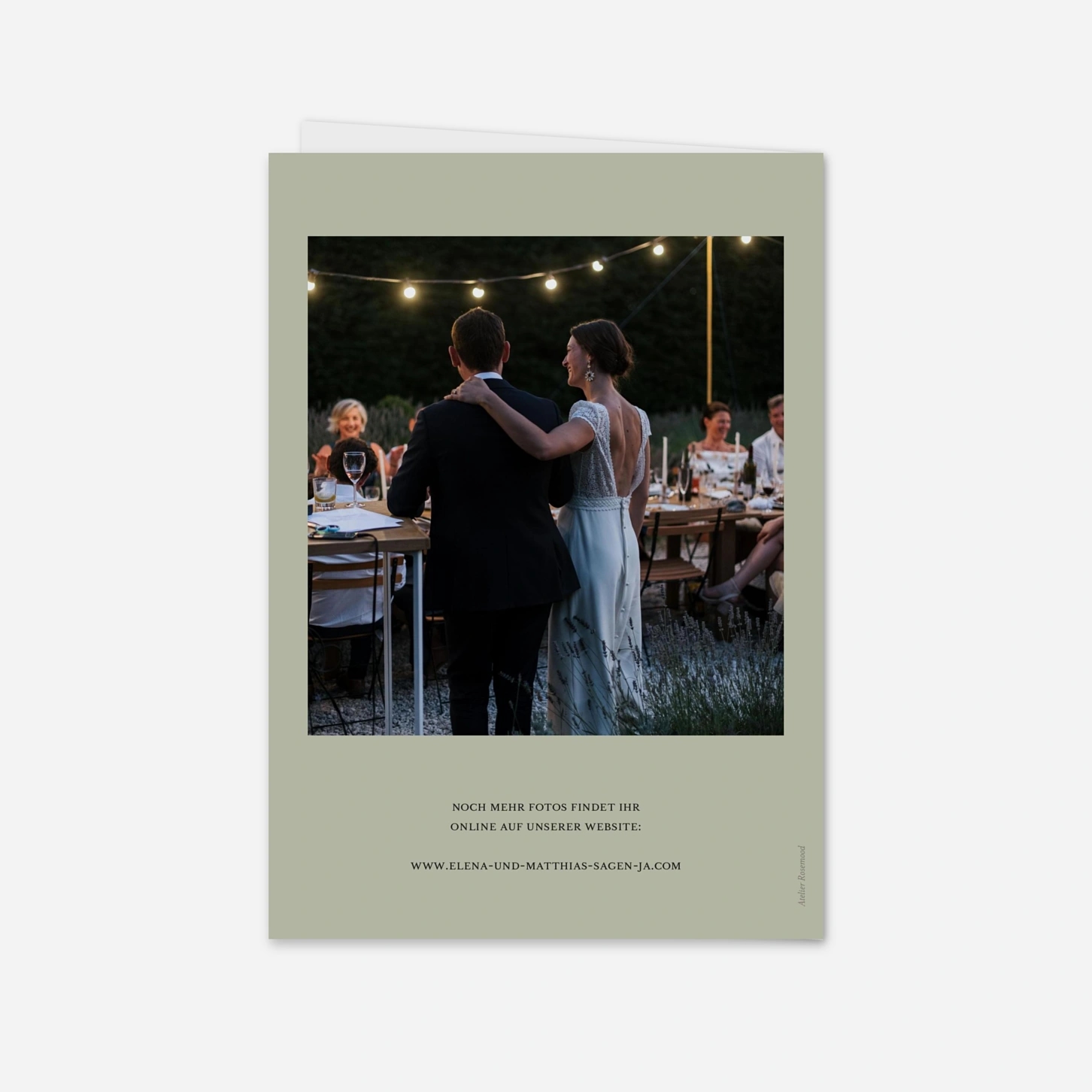 Dankeskarte Hochzeit Zeitlose Eleganz