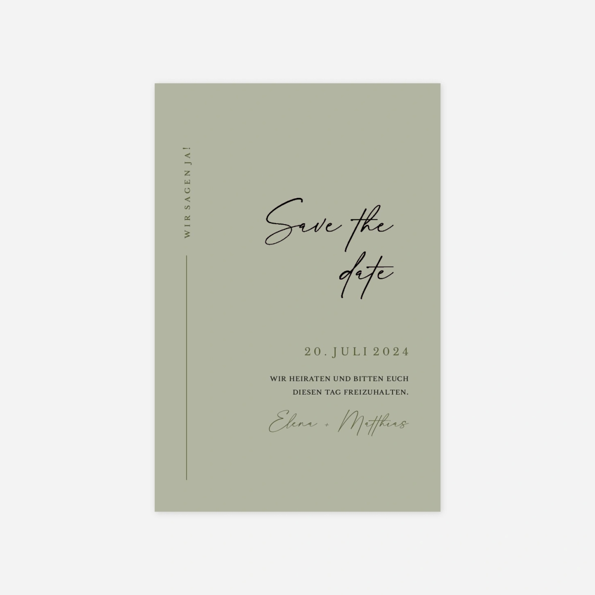 Save-the-Date Karte Zeitlose Eleganz