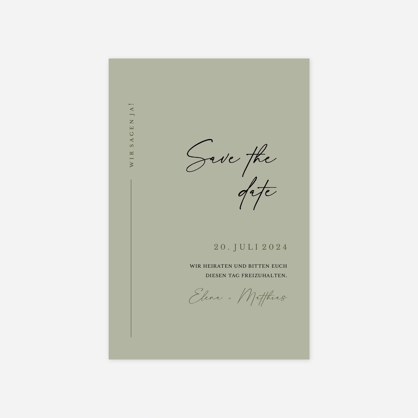 Save-the-Date Karte Zeitlose Eleganz