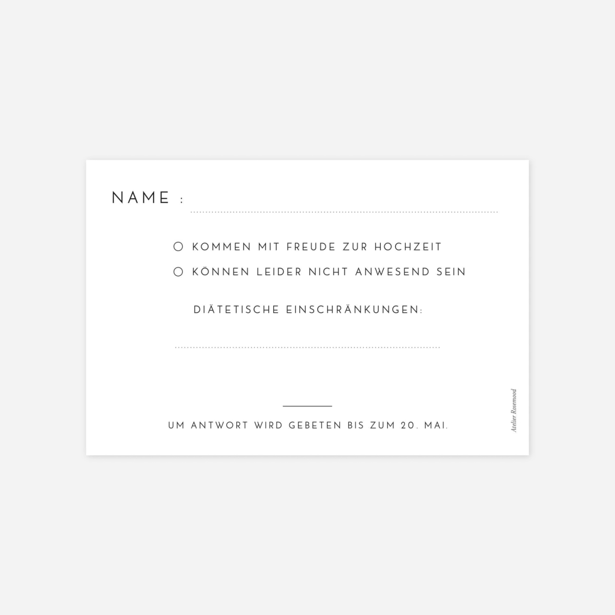 Antwortkarte Hochzeit Zeitgeist