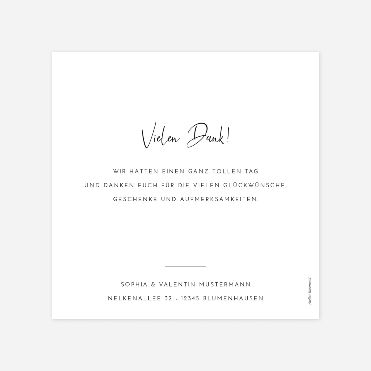 Dankeskarte Hochzeit Zeitgeist