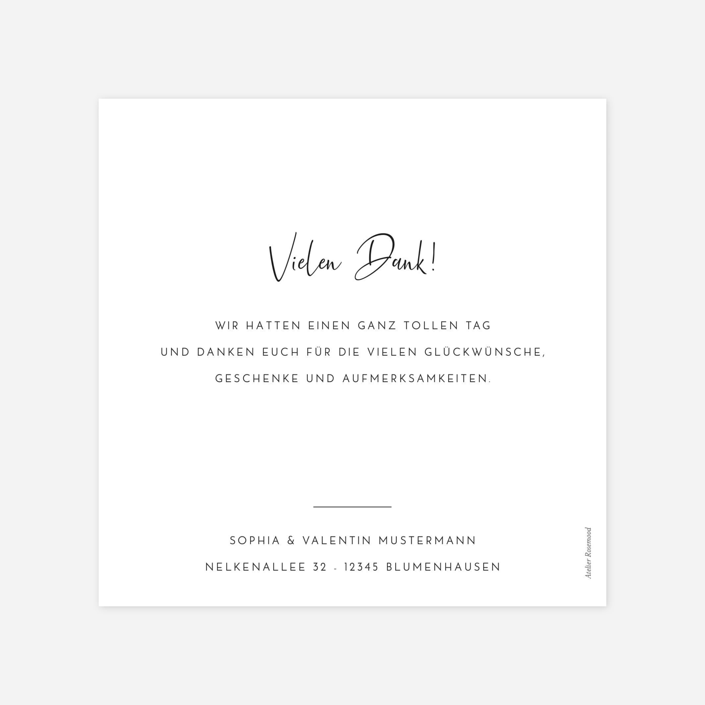 Dankeskarte Hochzeit Zeitgeist