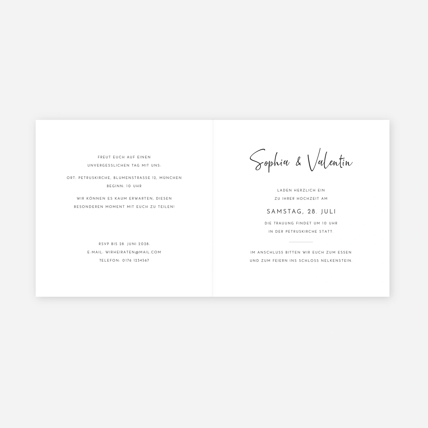 Hochzeitseinladung Zeitgeist