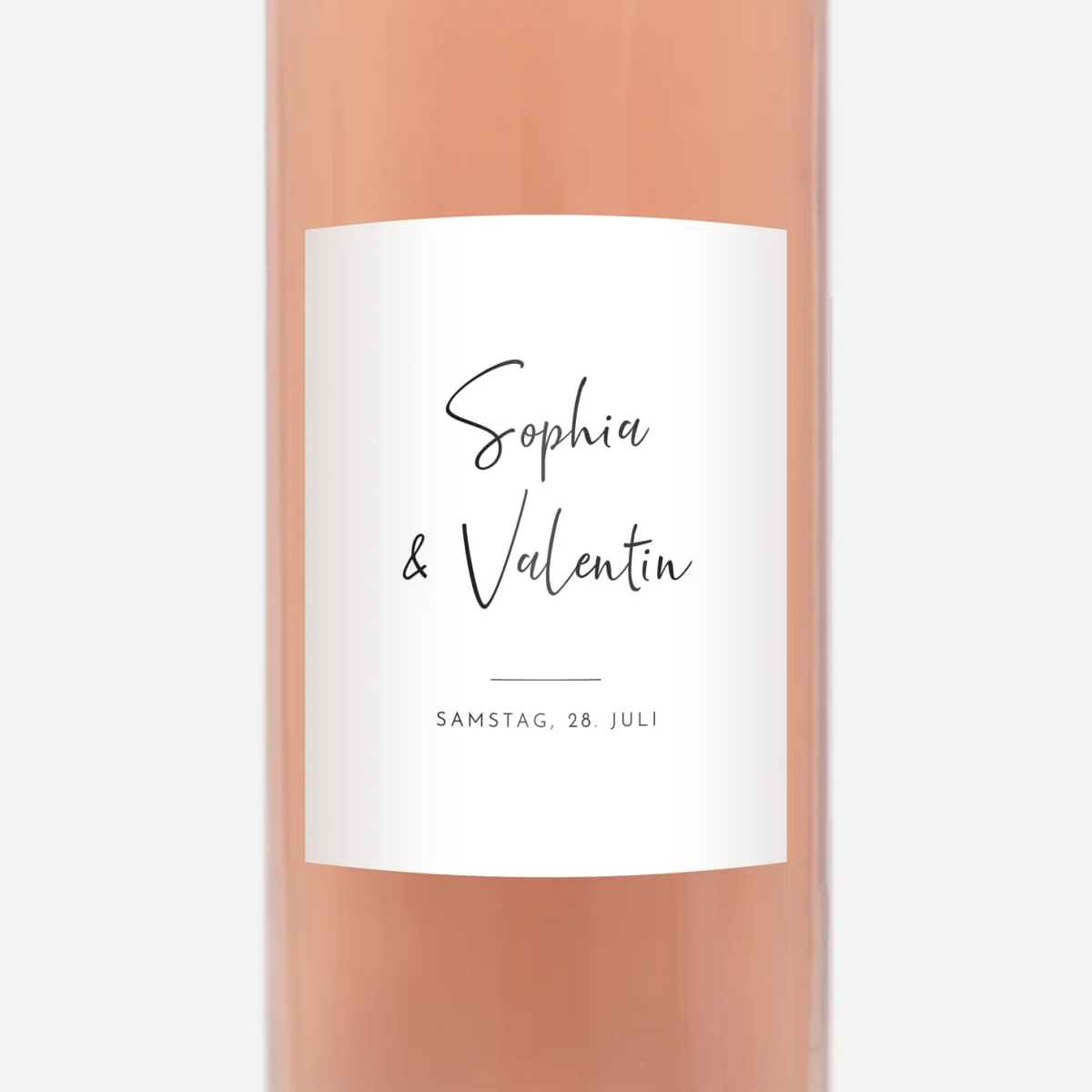 Flaschenetikett Hochzeit Zeitgeist