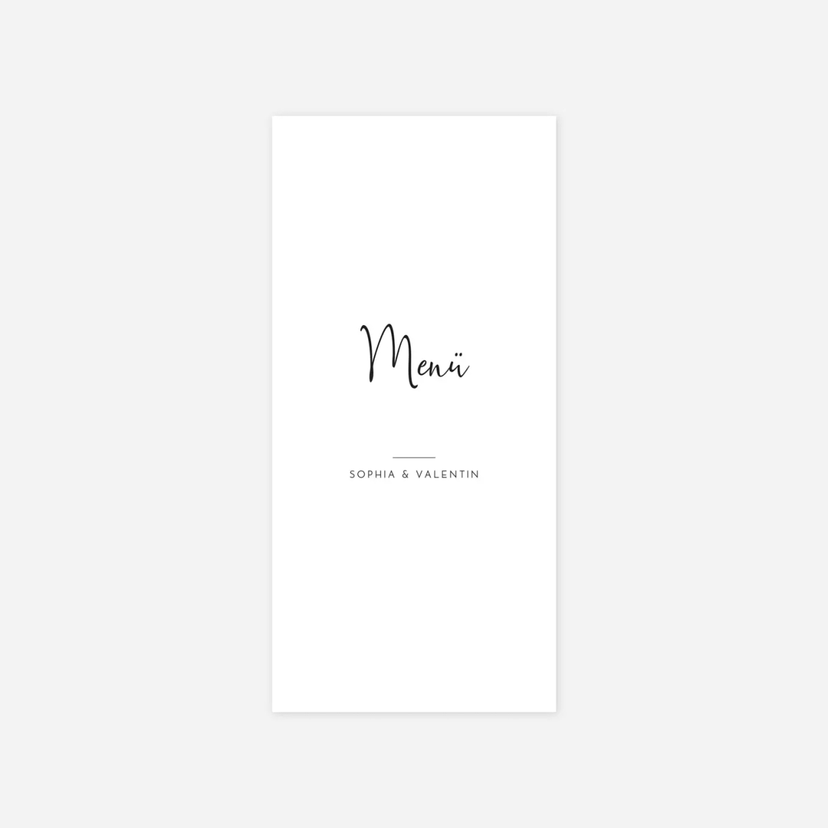 Menükarte Hochzeit Zeitgeist