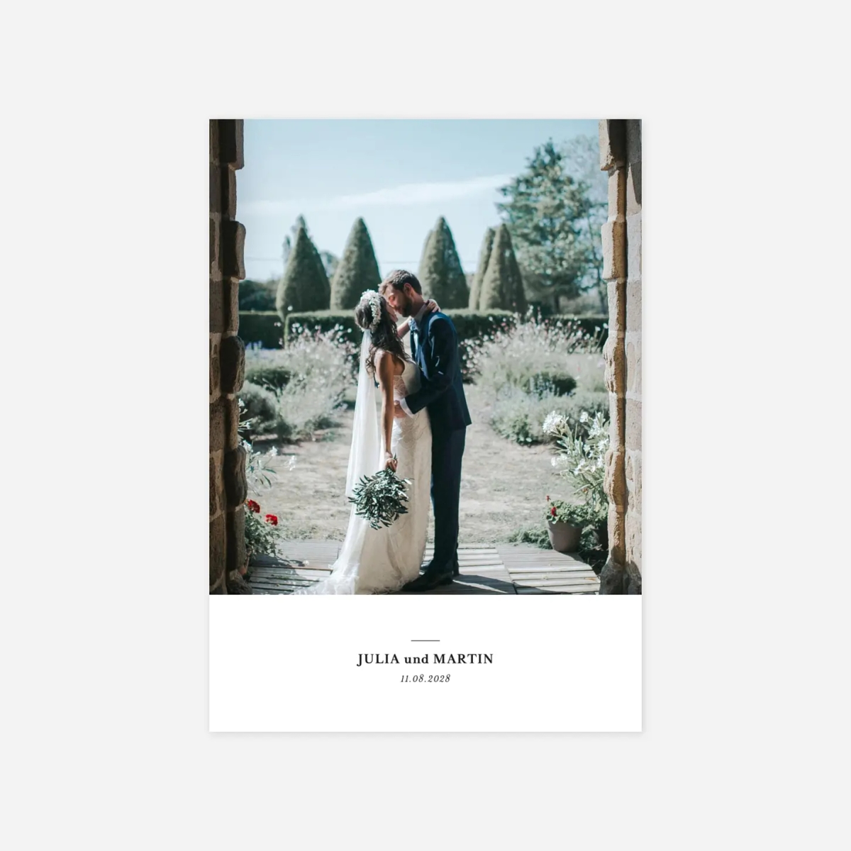 Dankeskarte Hochzeit Zeitlos