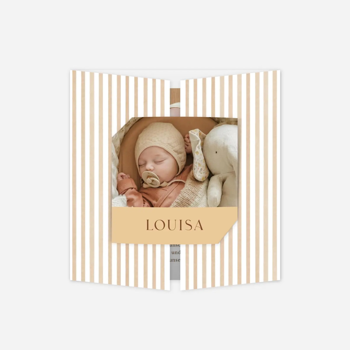 Geburtskarte Zart gestreift