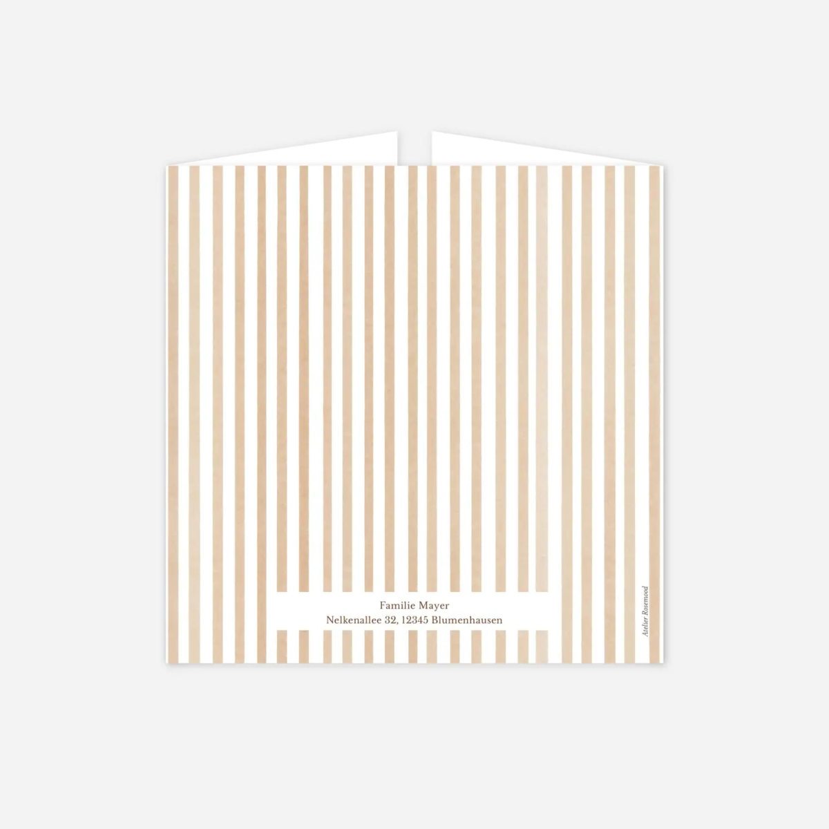 Geburtskarte Zart gestreift