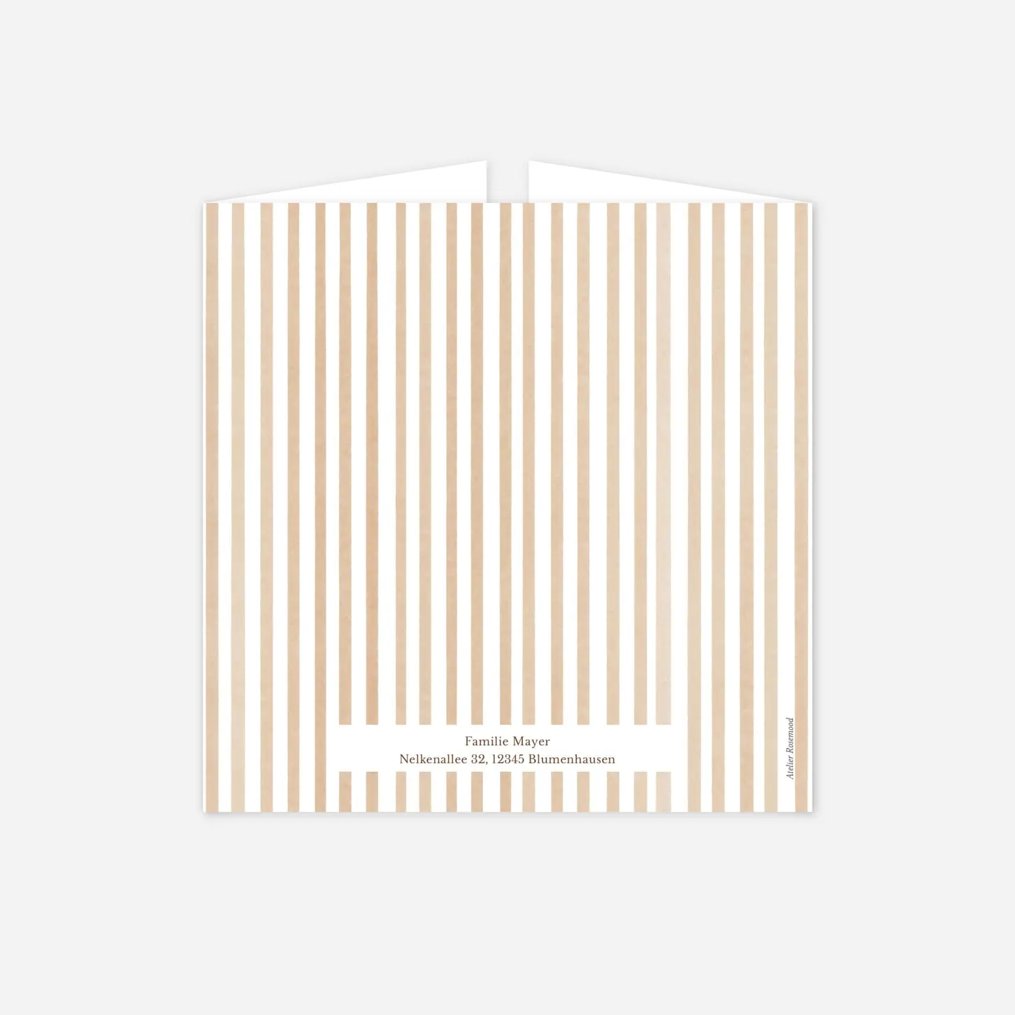 Geburtskarte Zart gestreift