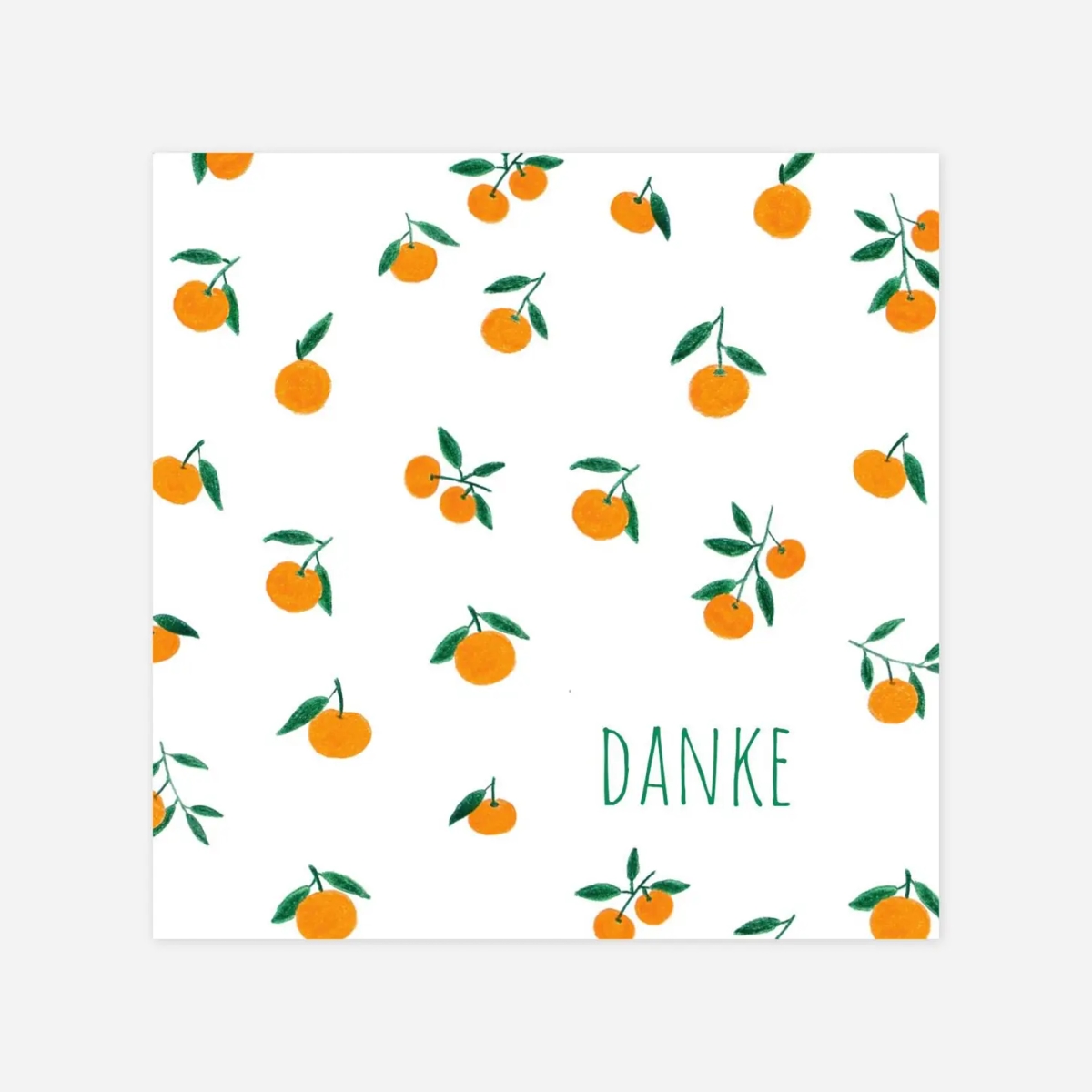 Dankeskarte Geburt Zitrustraum