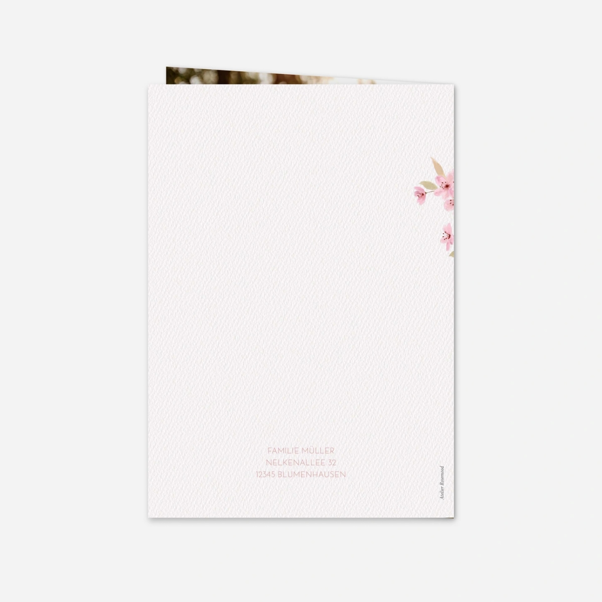 Taufeinladung Zarte Kirschblüte