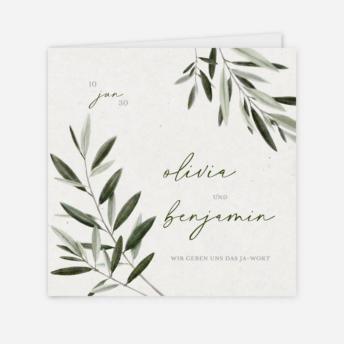 Hochzeitseinladung Zarter Olivenduft