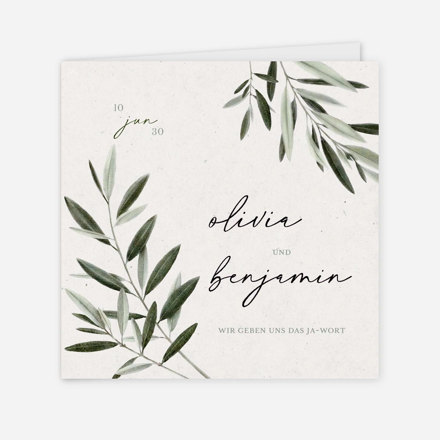 Hochzeitseinladung Zarter Olivenduft