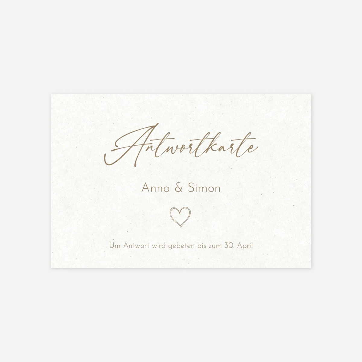 Antwortkarte Hochzeit Zarte Symbole