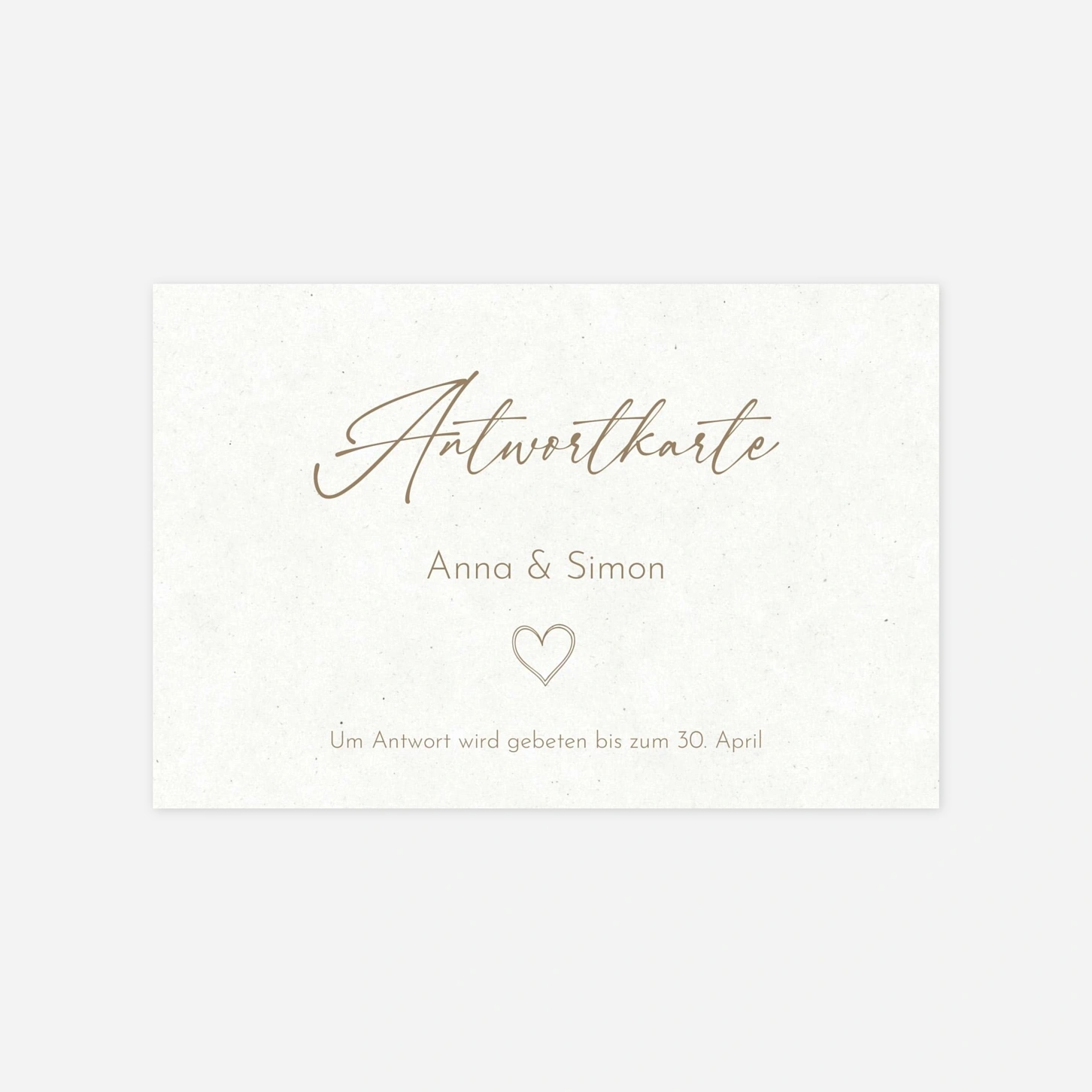 Antwortkarte Hochzeit Zarte Symbole